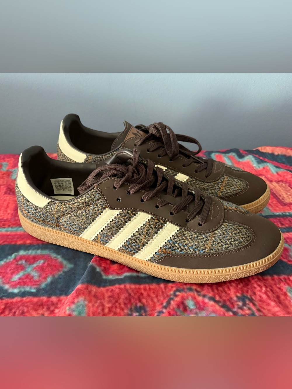adidas Men’s Samba OG Brown Tweed Sneakers 10.5